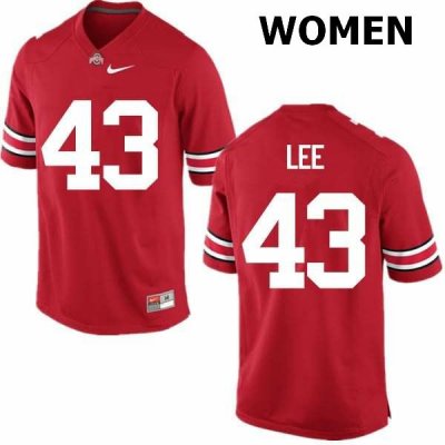 Women's Ohio State Buckeyes #43 Darron Lee Red Nike NCAA College Football Jersey Damping FVG6344ET
